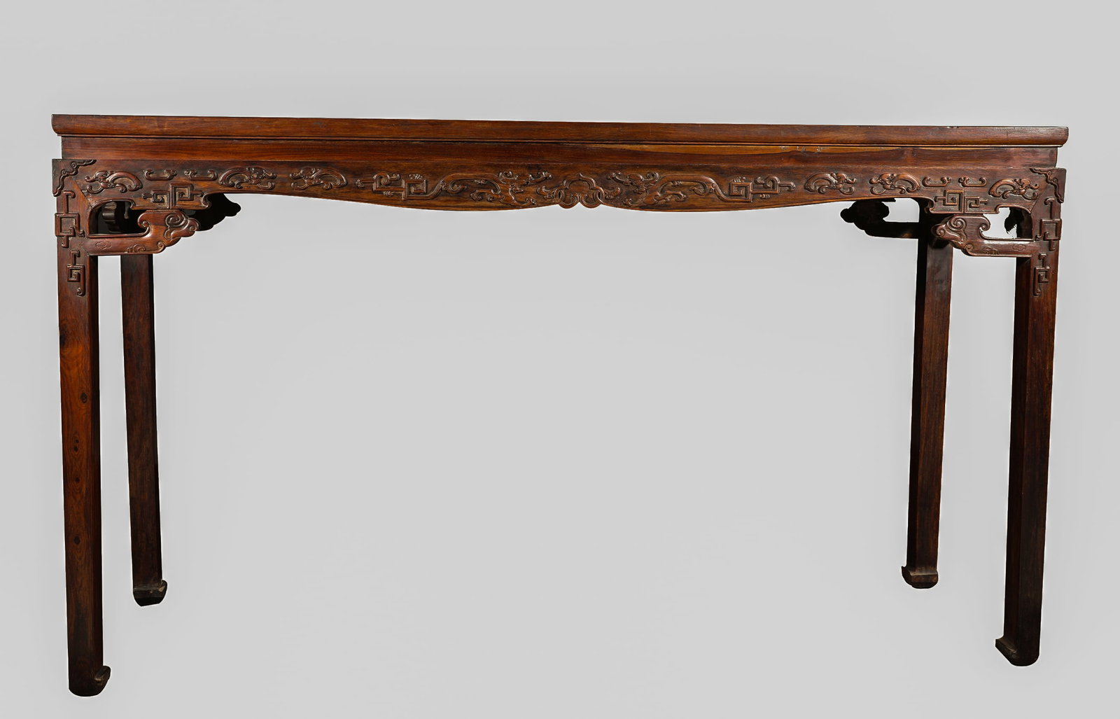 A QING DYNASTY ROSEWOOD DESK: Name A QING DYNASTY ROSEWOOD DESK Dimensions H:80cm,W140cm Condition Additional photographs and condition reports are available upon request as a courtesy to our clients. Any conditi