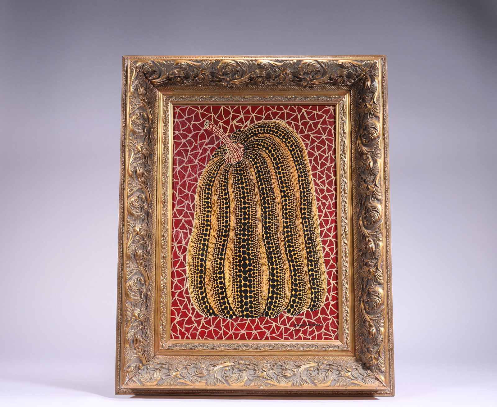 YAYOI KUSAMA (Attributed) FINE OIL PAINTING: Name YAYOI KUSAMA (Attributed) FINE OIL PAINTING Dimensions H:42cmW:29cm H:61cmW:47cm Condition Additional photographs and condition reports are available upon request as a cou