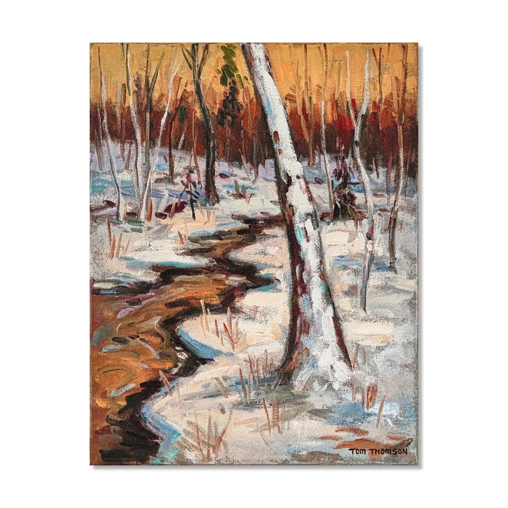 TOM THOMSON (1877-1917), ATTRIBUTED TO, OIL ON CANVAS: Signed (lower right) Image Dimensions: 20 3/4 x 16 1/4 in (52.7 x 41.2 cm) This painting comes with COA. Tom Thomson remains one of the foundational figures of Canadian landscape painting, whose work