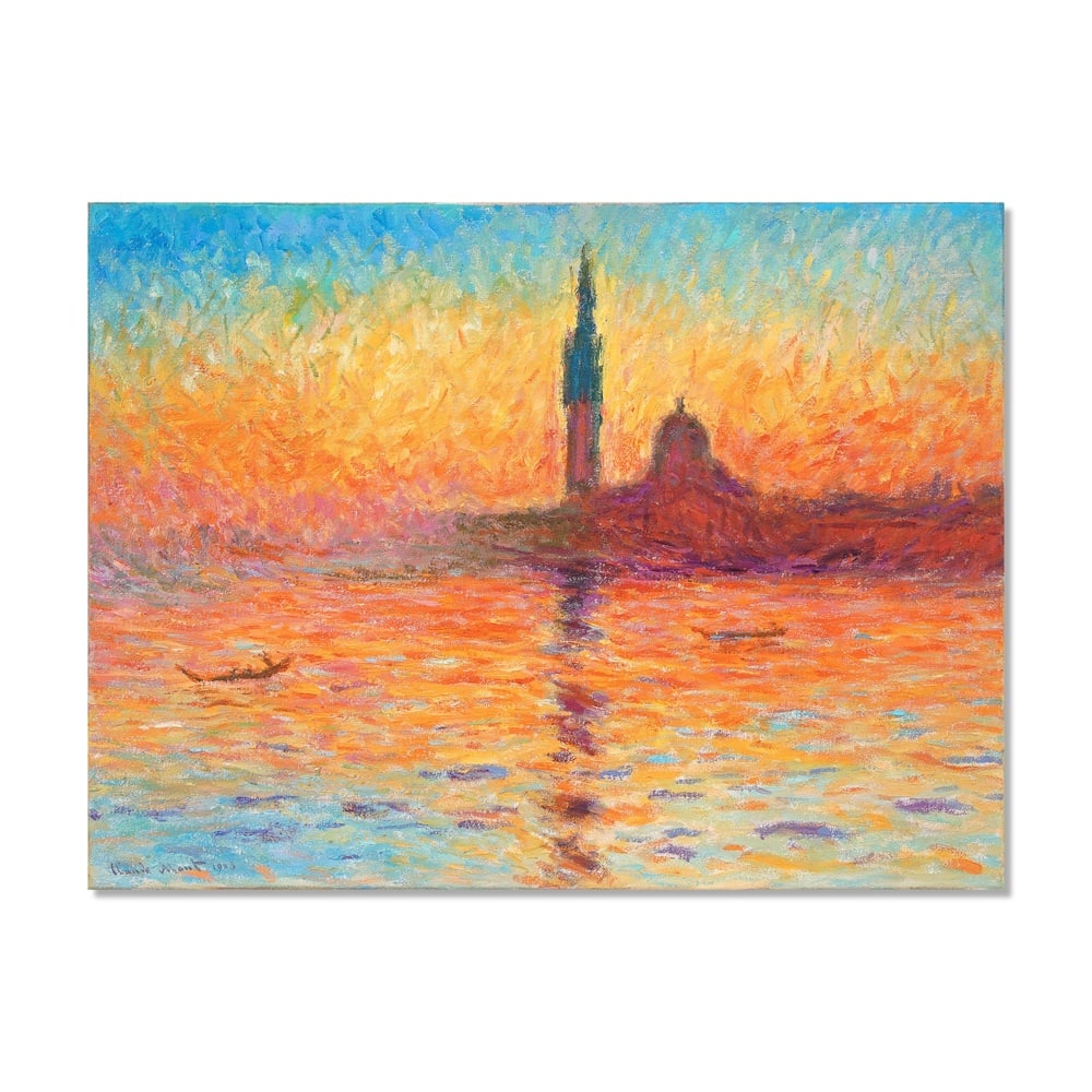 CLAUDE MONET (1840-1926), ATTRIBUTED TO, OIL ON CANVAS: Signed (lower left) Image Dimensions: 23 5/8 x 31 1/2 in (60 x 80 cm) This painting comes with COA. Claude Monet's late works, particularly those painted in Venice in 1908, represent a culmination of