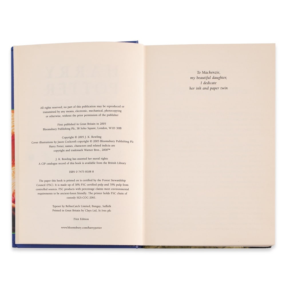J.K. ROWLING SIGNED "HARRY POTTER AND THE HALF-BLOOD PRINCE" FIRST EDITION - 4