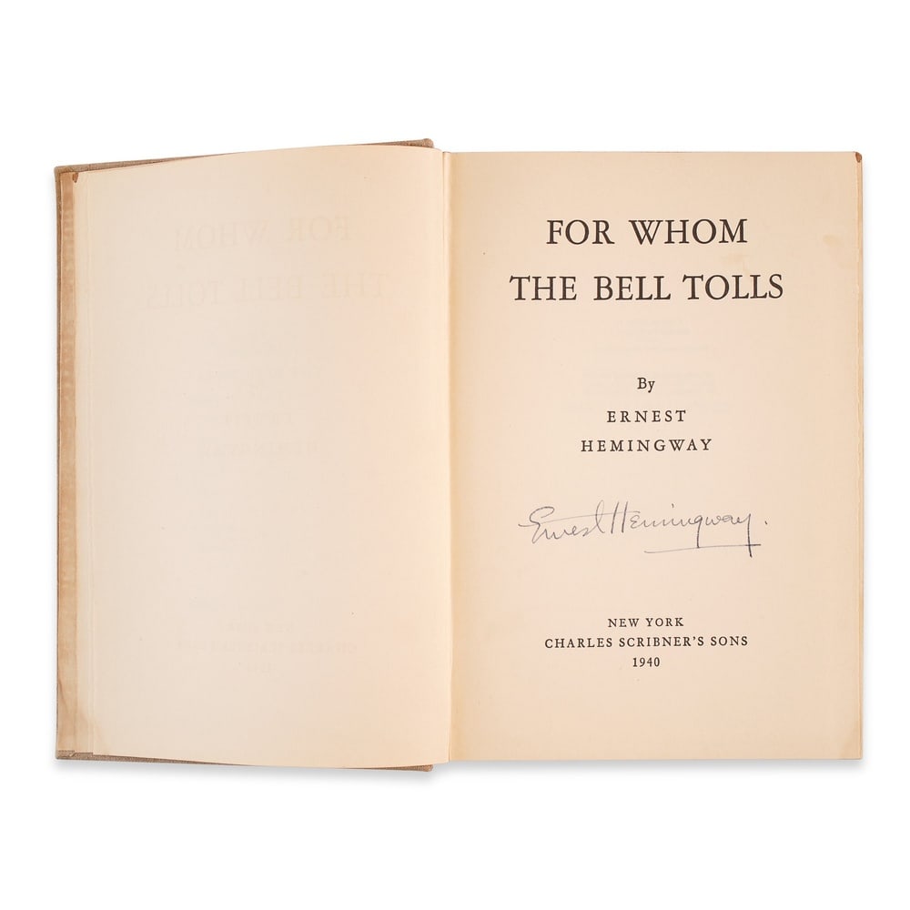 ERNEST HEMINGWAY SIGNED "FOR WHOM THE BELL TOLLS" - 3