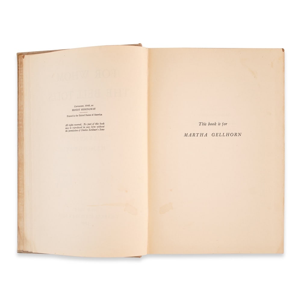 ERNEST HEMINGWAY SIGNED "FOR WHOM THE BELL TOLLS" - 4