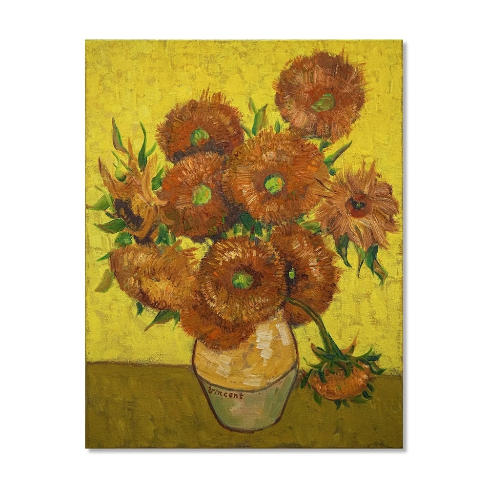 VINCENT VAN GOGH (1853-1890), ATTRIBUTED TO, OIL ON CANVAS: Signed (lower center) Image Dimensions: 26 x 20 in (66 x 51 cm) This painting comes with COA. Vincent van Gogh's sunflower paintings stand among the most iconic achievements of modern art, where the