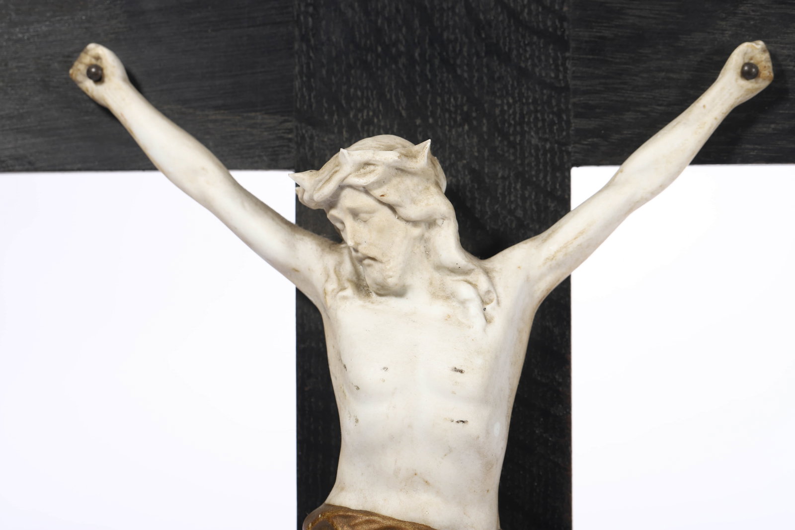 GERMAN SCHOOL, MID-20TH CENTURY - CRUCIFIX WITH SAINT KONRAD MEDALLION. - 4