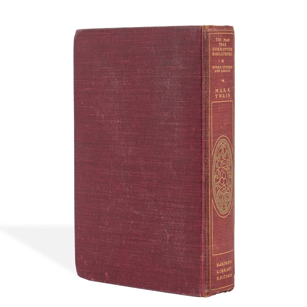 MARK TWAIN SIGNED "THE MAN THAT CORRUPTED HADLEYBURG AND OTHER STORIES AND ESSAYS" - 2