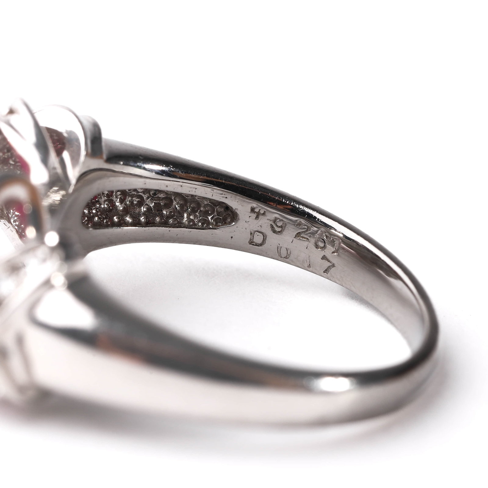 PLATINUM AND 18K GOLD RING WITH NATURAL RUBY AND DIAMONDS - 6