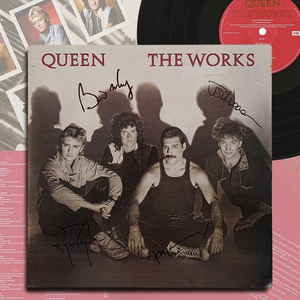 QUEEN FULLY SIGNED THE WORKS LP (1 of 6)