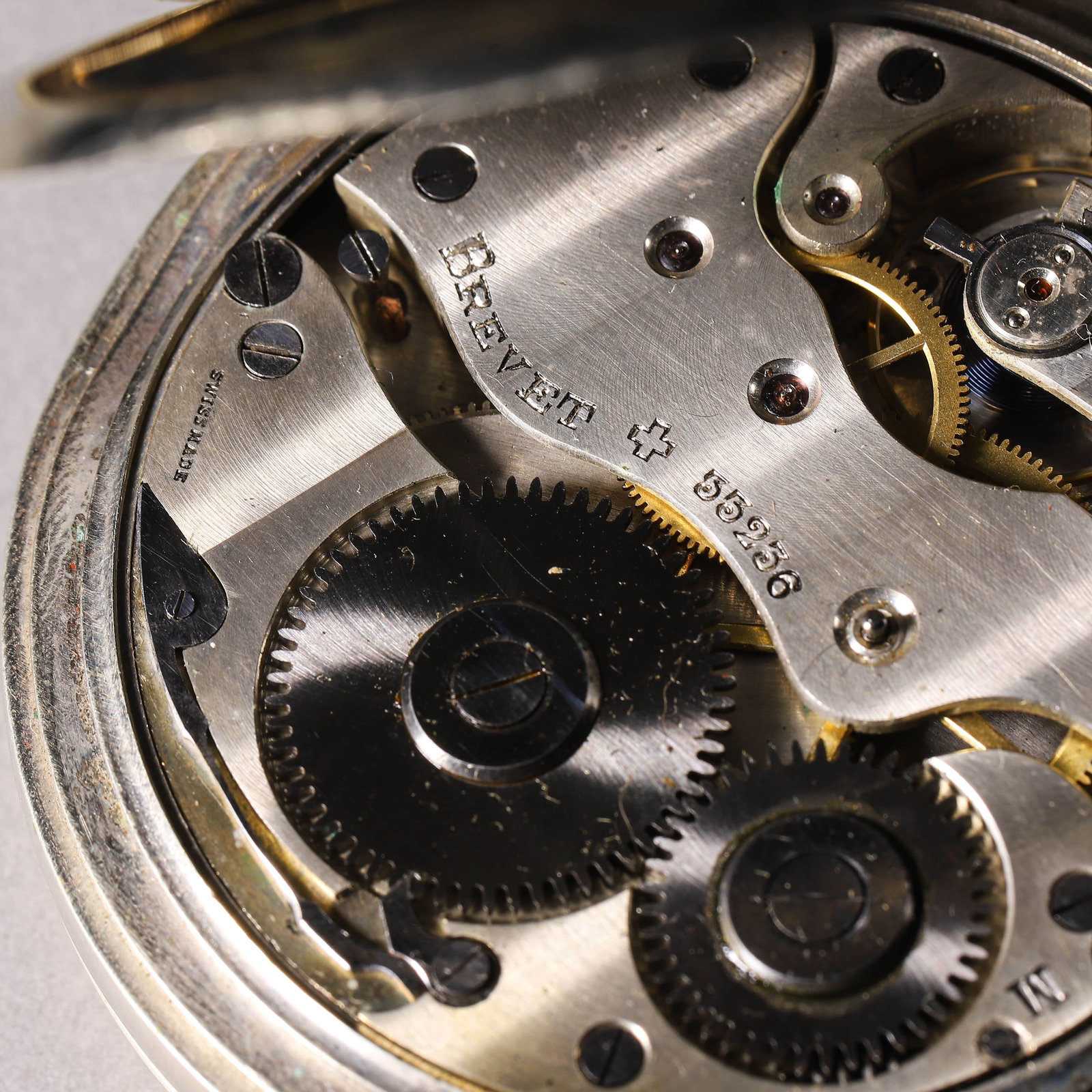 DOXA 8-DAY POCKET WATCH MOUNTED IN A CUSTOM WOODEN DESK STAND - 11