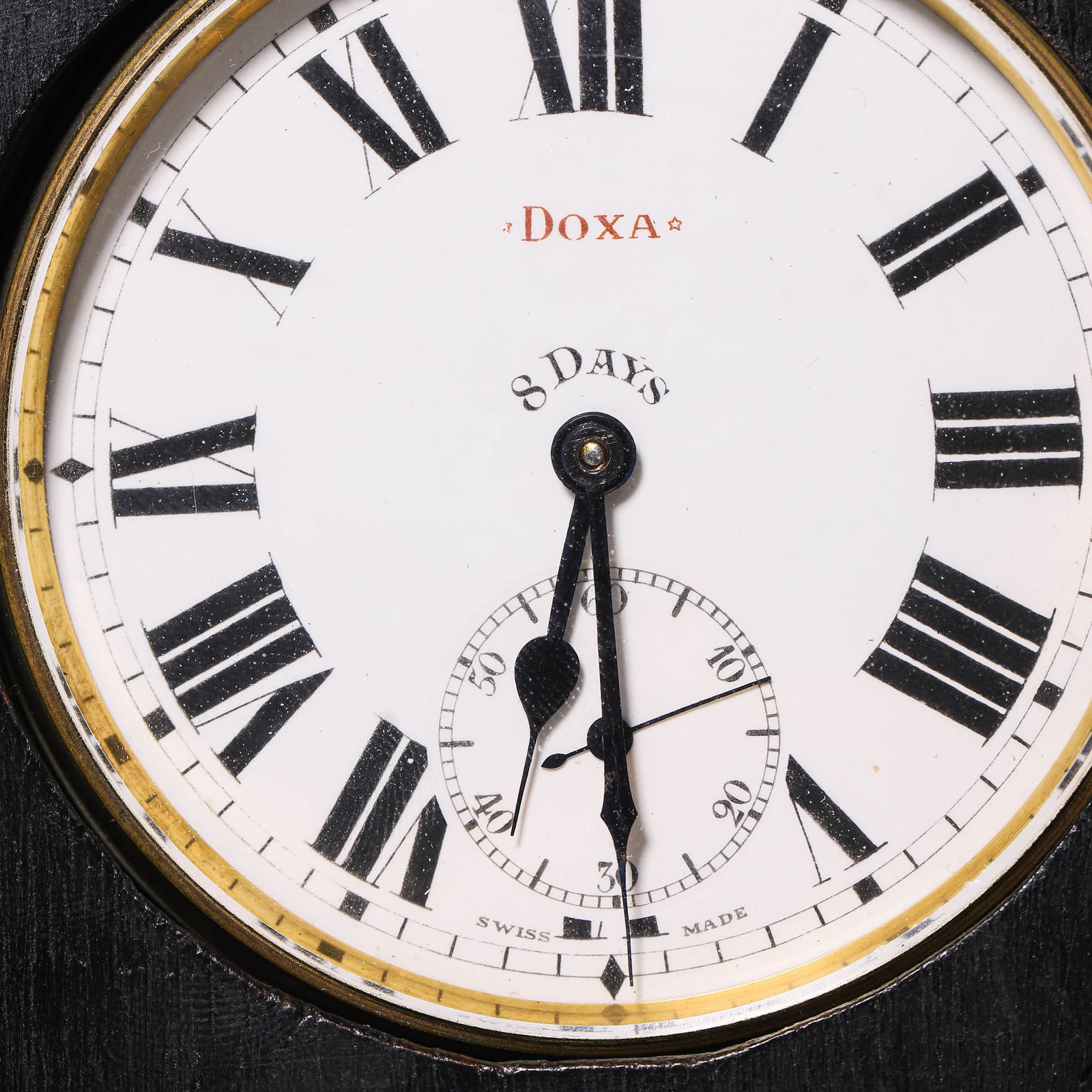 DOXA 8-DAY POCKET WATCH MOUNTED IN A CUSTOM WOODEN DESK STAND - 6
