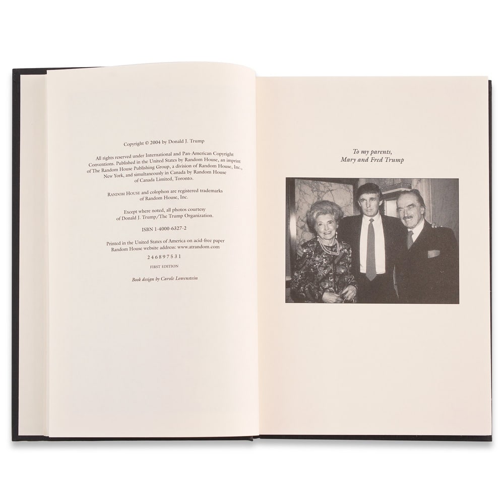 DONALD J. TRUMP SIGNED "TRUMP: HOW TO GET RICH" FIRST EDITION FIRST PRINTING - 4