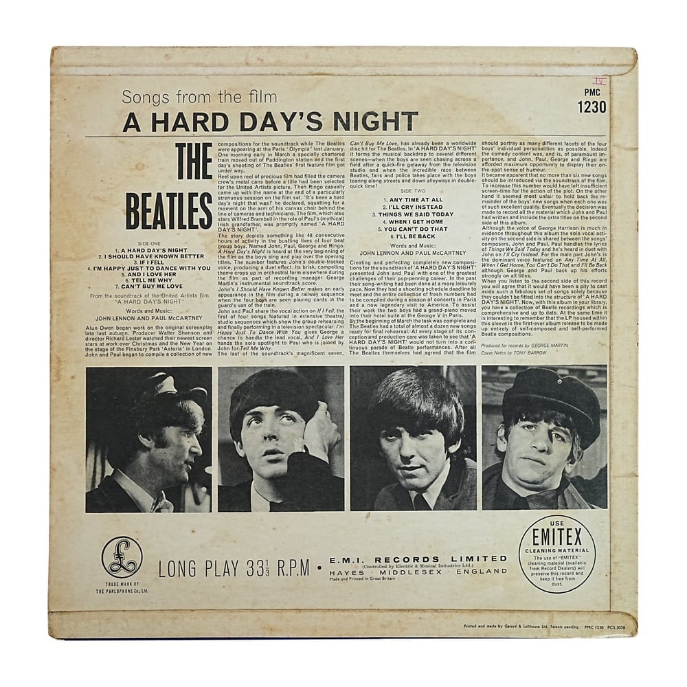 THE BEATLES FULLY SIGNED "A HARD DAY'S NIGHT" UK LP - 3