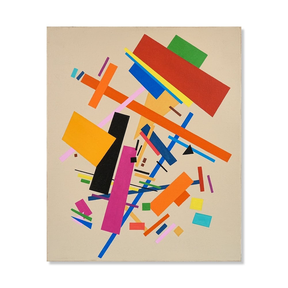 KAZIMIR MALEVICH (1879-1935), ATTRIBUTED TO, OIL ON CANVAS (1 of 3)