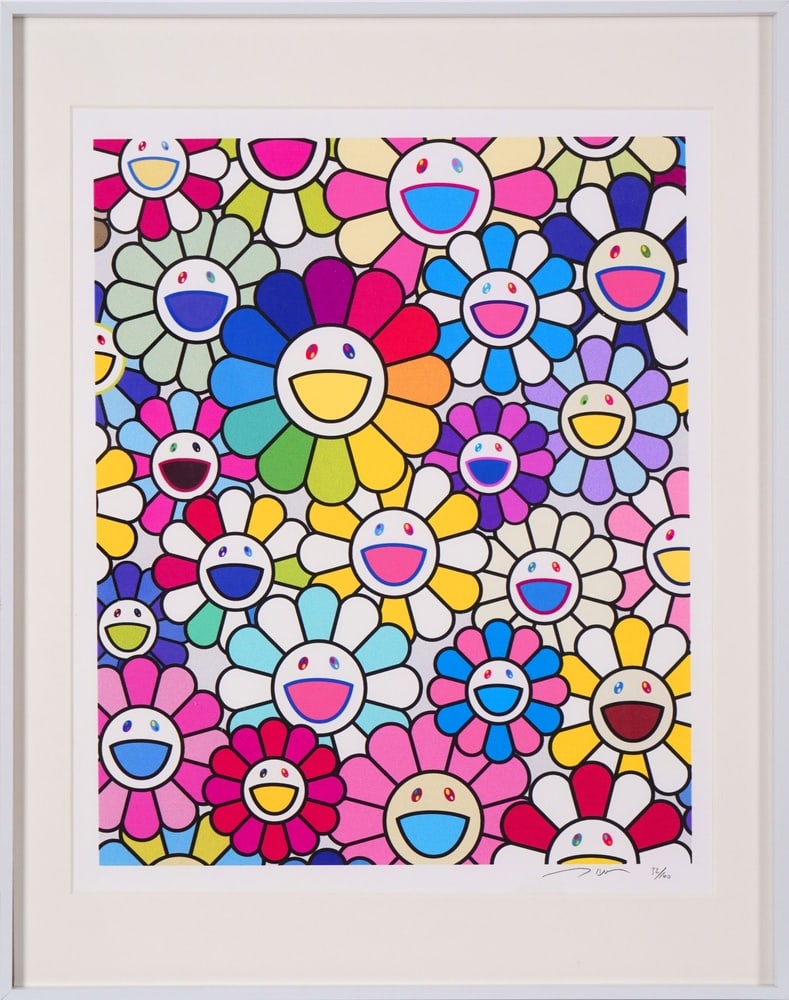 TAKASHI MURAKAMI (B.1962), OFFSET LITHOGRAPH: Image Dimensions: 13 x 15 3/4 in (33 x 40 cm) Signed (lower right) Takashi Murakami (b. 1962), widely regarded as the foremost figure of contemporary Japanese art, has redefined the global perception 