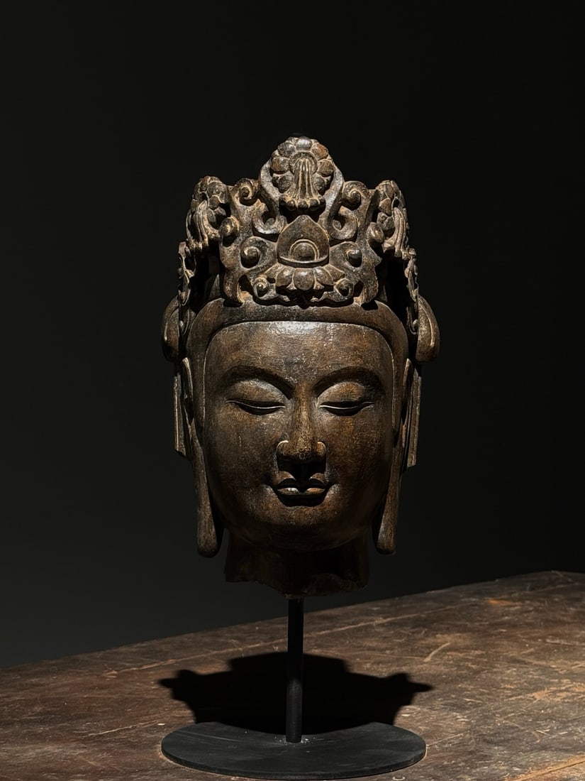 NORTHERN QI STONE GUANYIN BUDDHA HEAD (1 of 8)