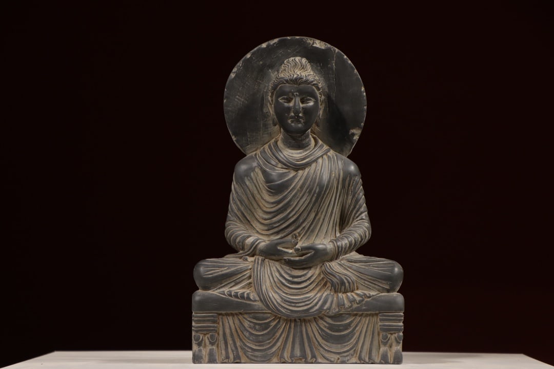 5TH-CENTURY BLUESTONE GANDHARA STATUES (1 of 8)
