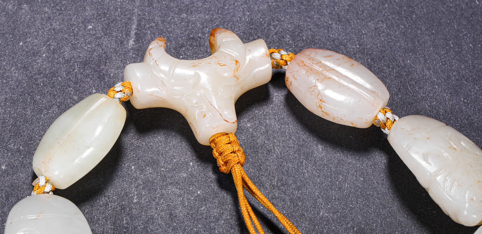HETIAN JADE WHITE JADE MULTI-TREASURE STRING BRACELET - 2