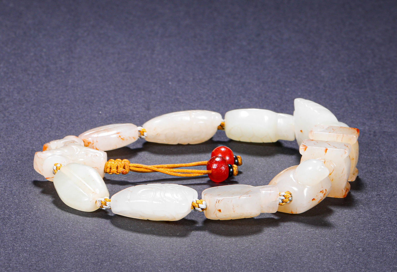 HETIAN JADE WHITE JADE MULTI-TREASURE STRING BRACELET - 4