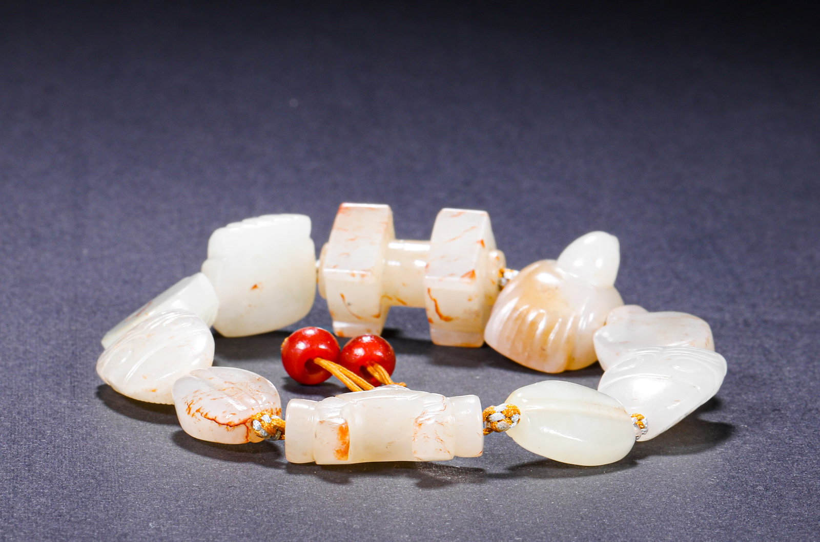 HETIAN JADE WHITE JADE MULTI-TREASURE STRING BRACELET - 5