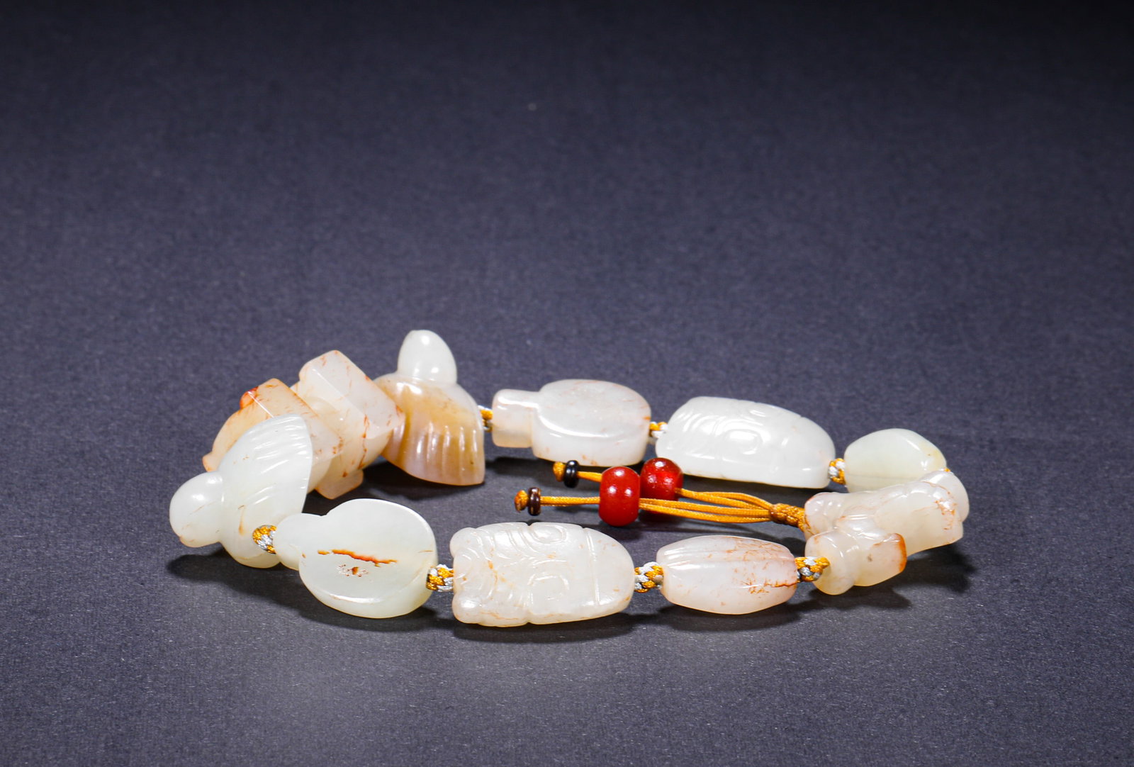 HETIAN JADE WHITE JADE MULTI-TREASURE STRING BRACELET - 6