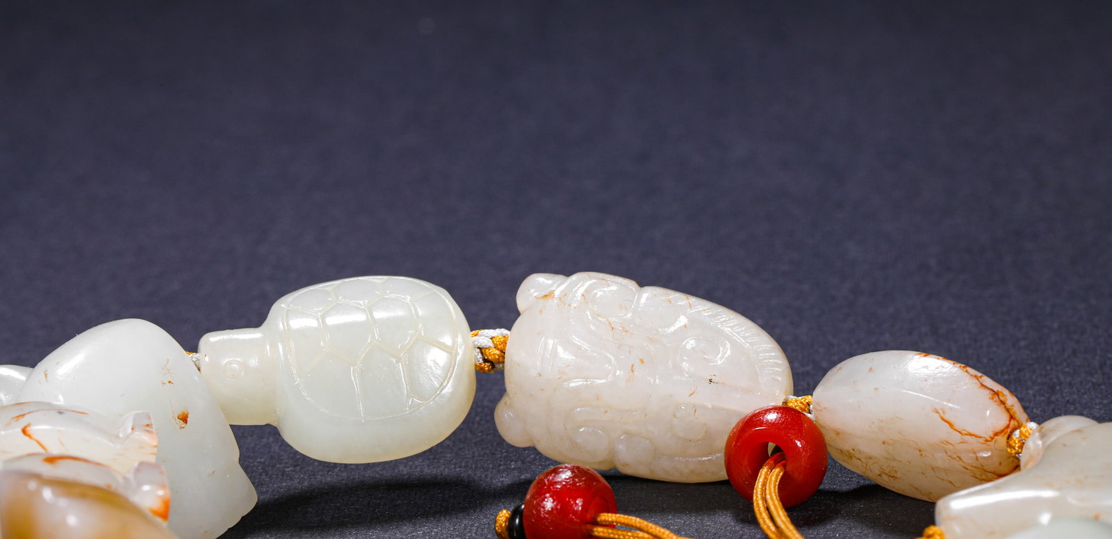 HETIAN JADE WHITE JADE MULTI-TREASURE STRING BRACELET - 8