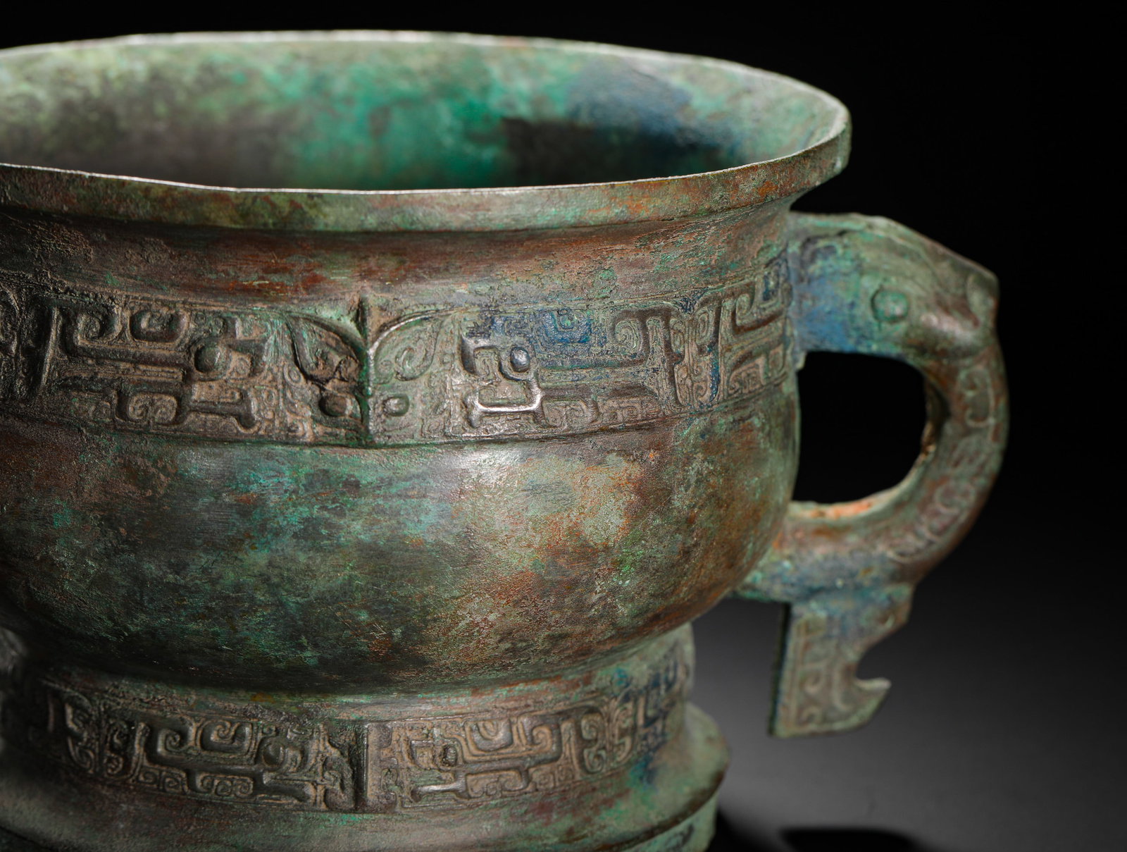 WESTERN ZHOU BRONZE BEAST-FACE PATTERNED GUI - 3