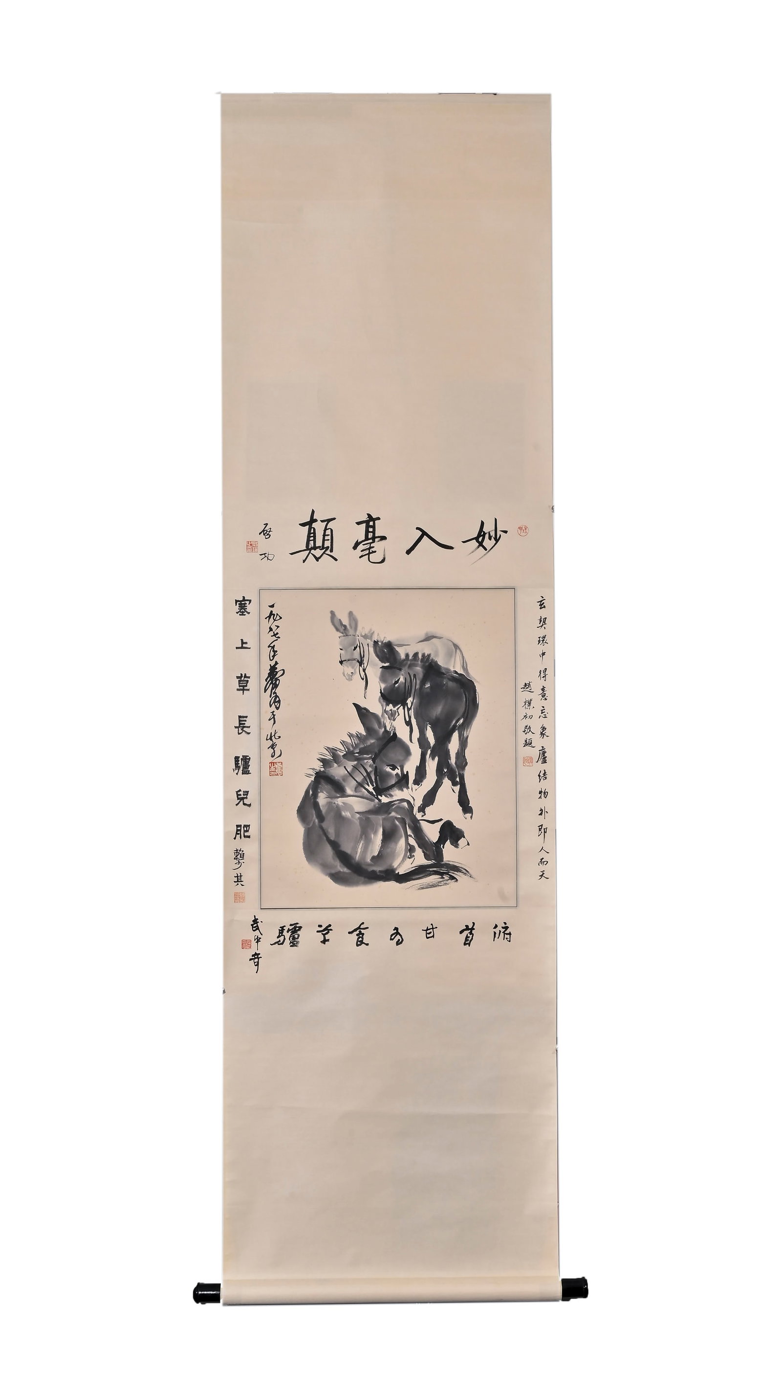 THREE DONKEYS BY HUANG ZHOU (1925-1997) (1 of 9)