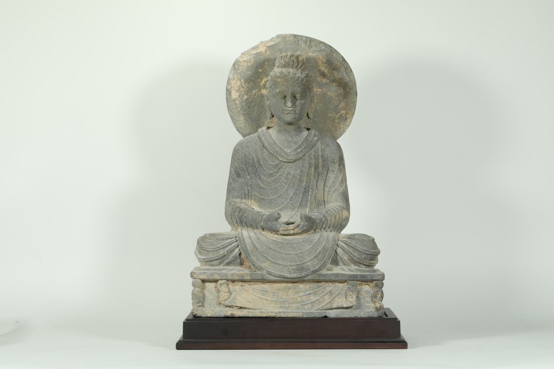 GANDHARA SCHIST BUDDHA STATUES (1 of 3)