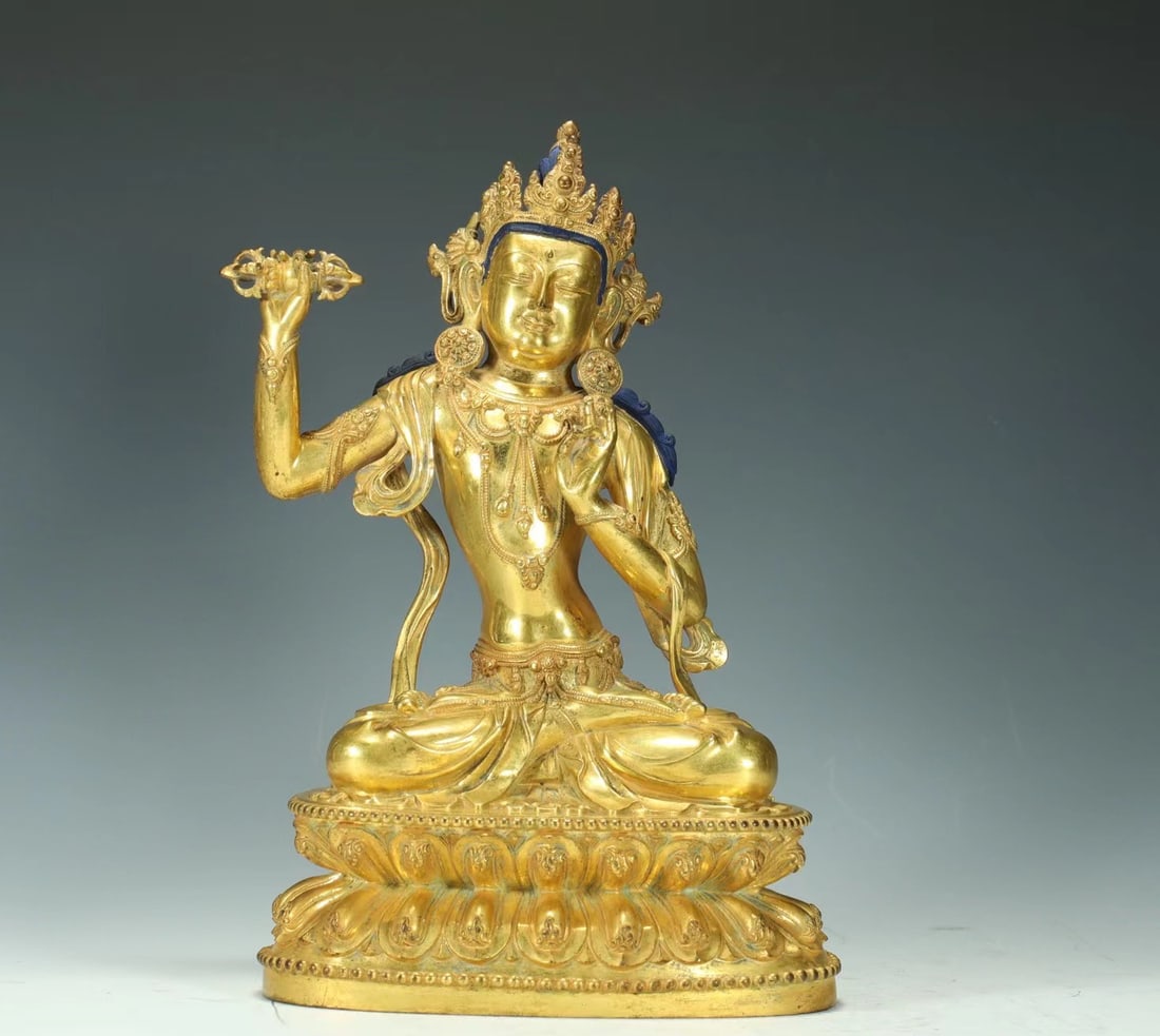 GILDED BODHISATTVA OF THE MING DYNASTY: H:27CM