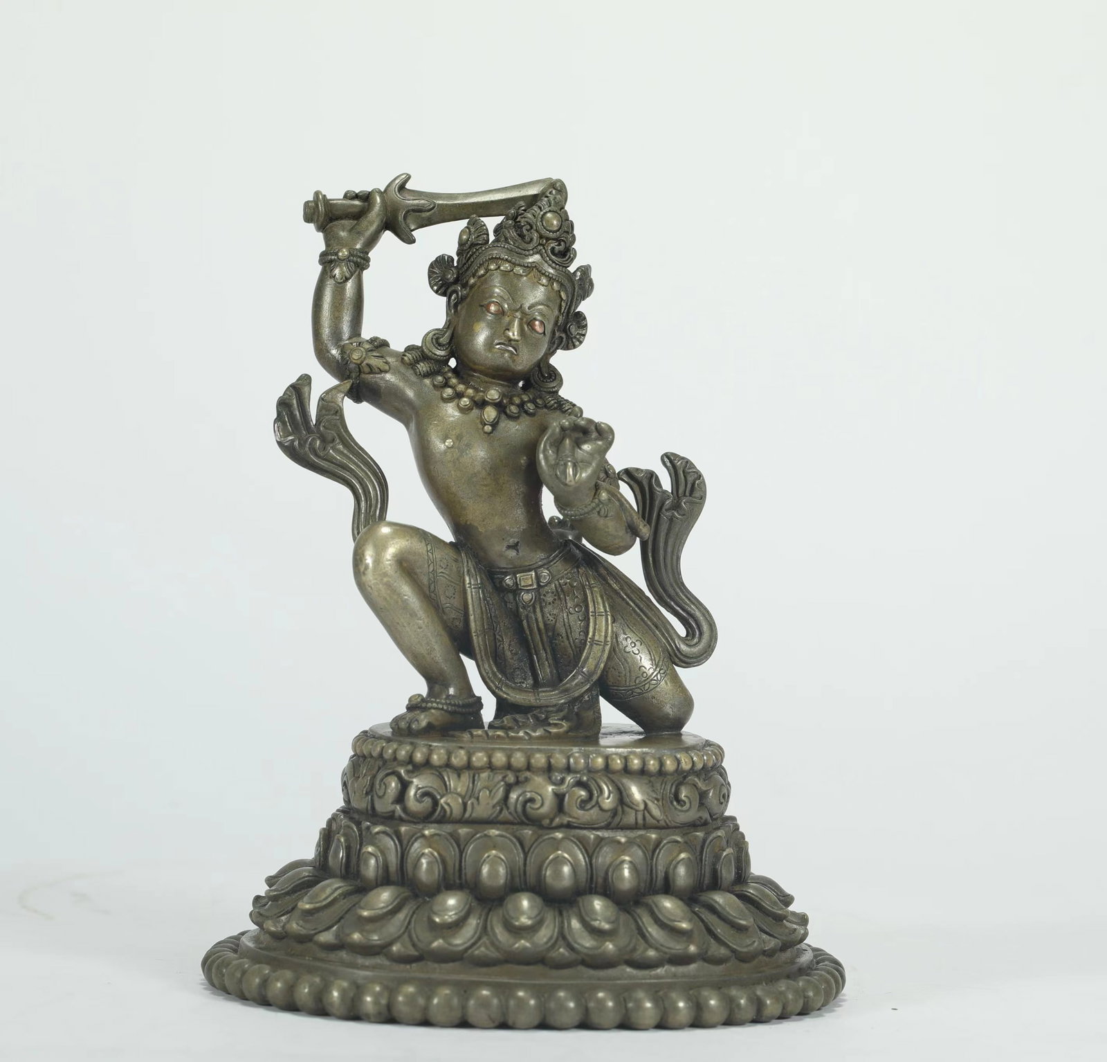 MING DYNASTY ALLOY COPPER PALA FUD? MY?-?: H:11CM