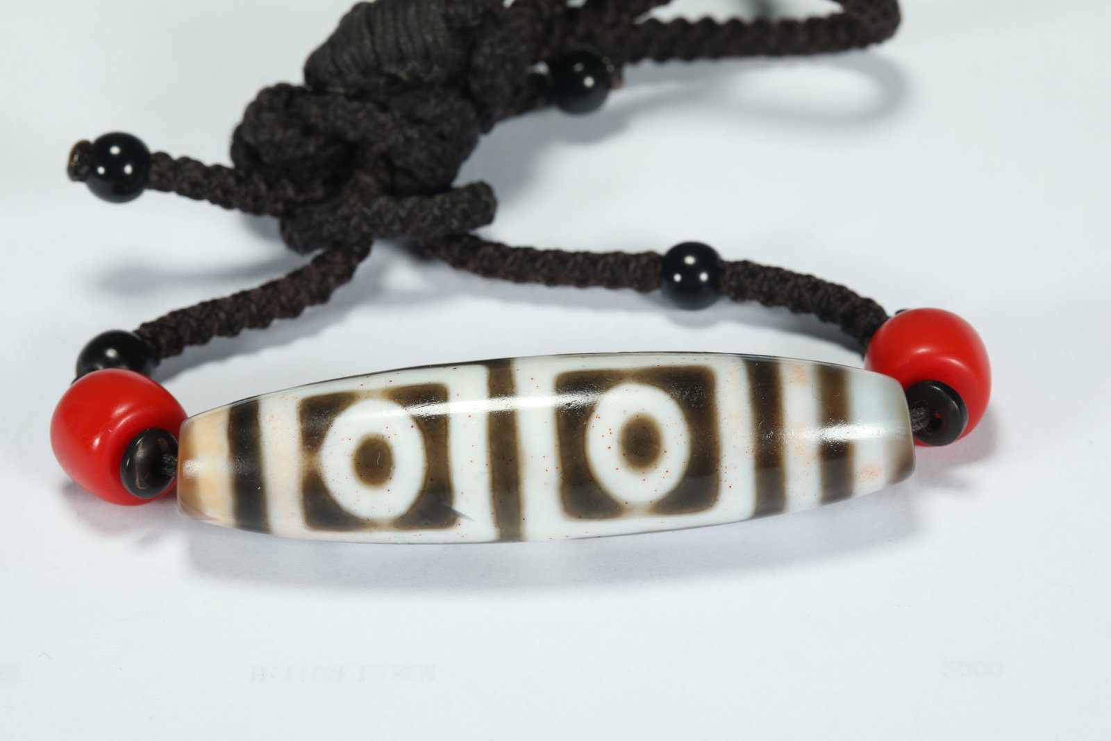 TANG DYNASTY DZI BEADS: L:5.5CM
