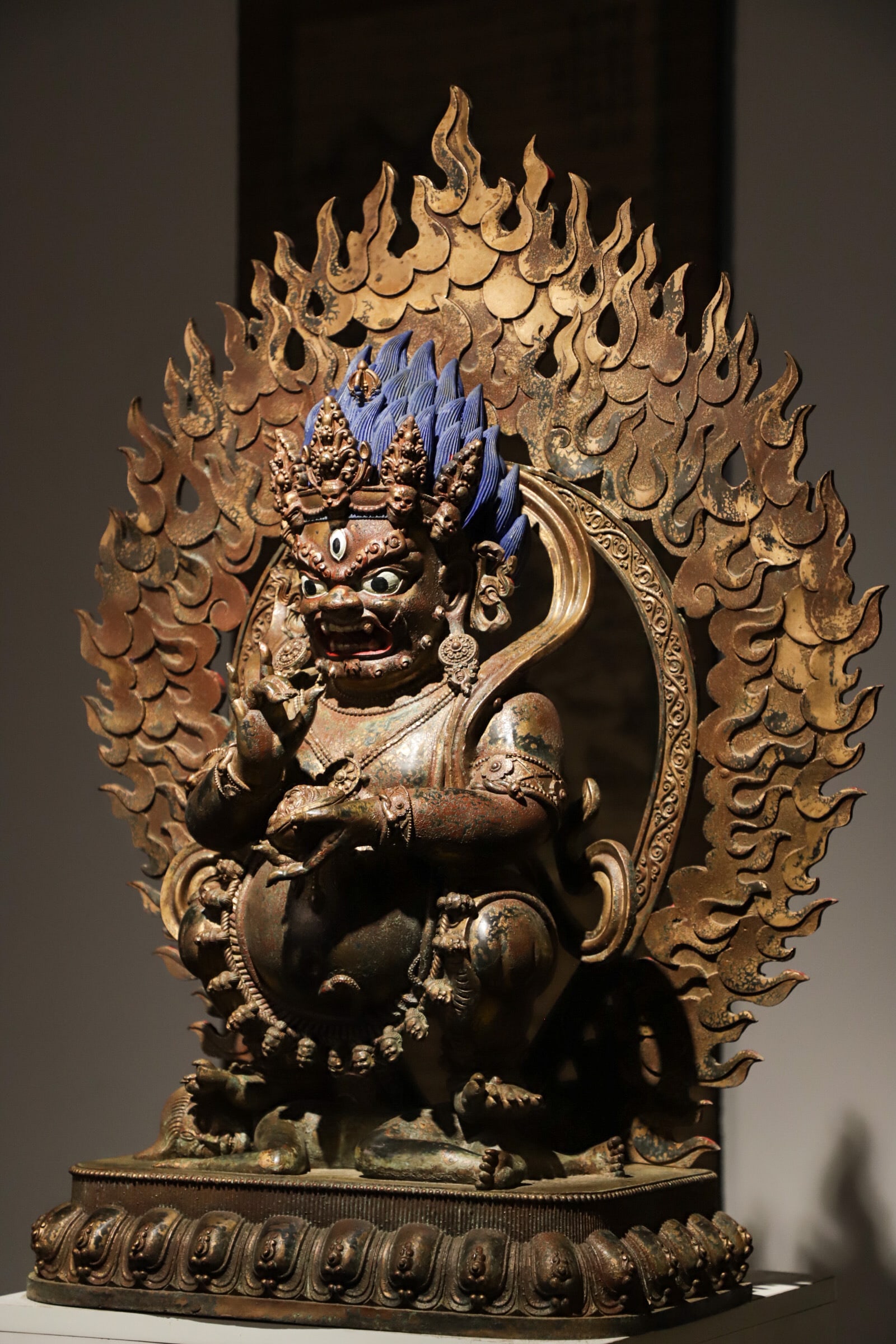 MING DYNASTY BRONZE GUARDIAN: H:78CM
