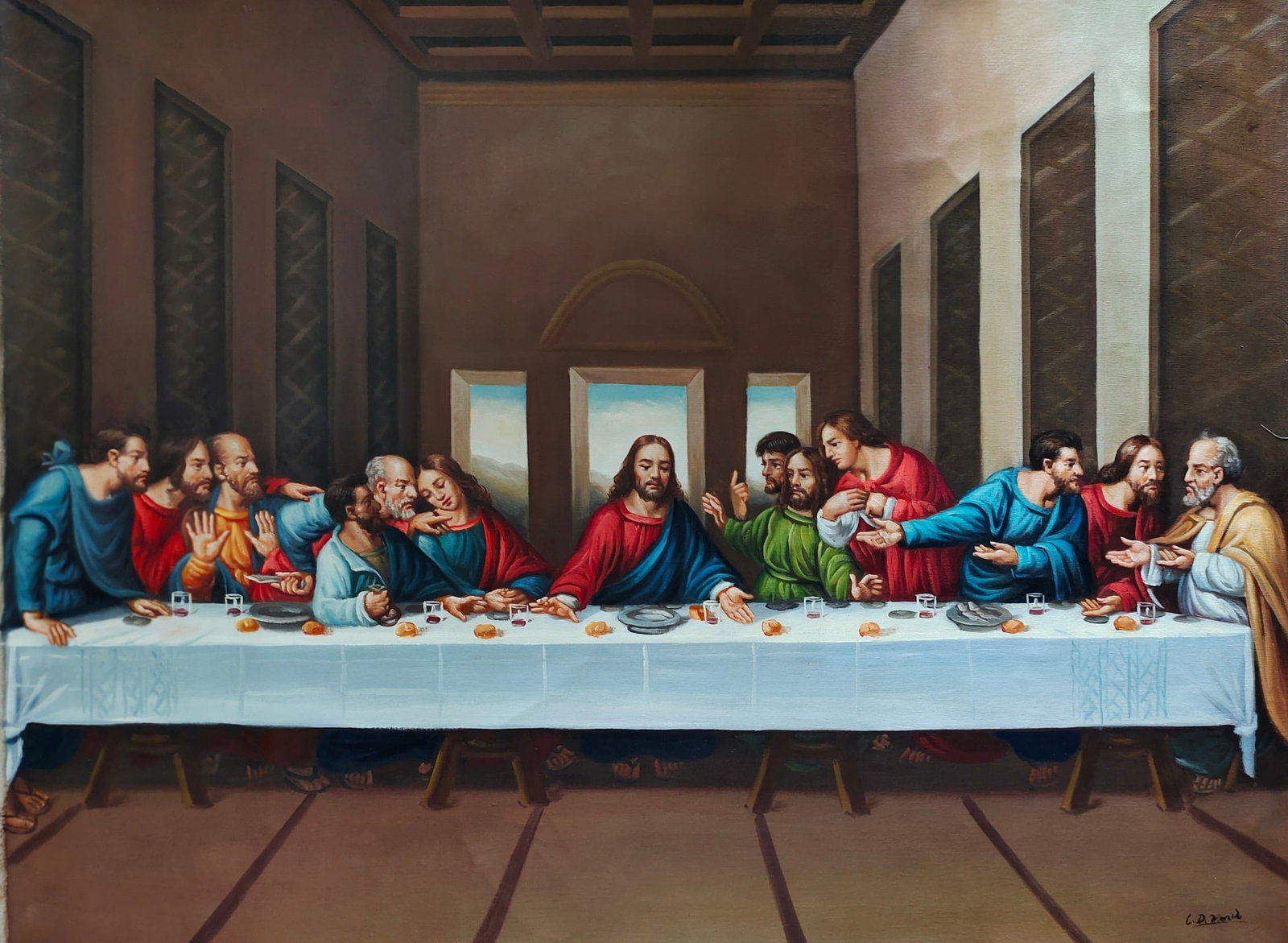 LEONARDO DA VINCI (ATTRIBUTED) OIL PAINTINGS (1 of 4)