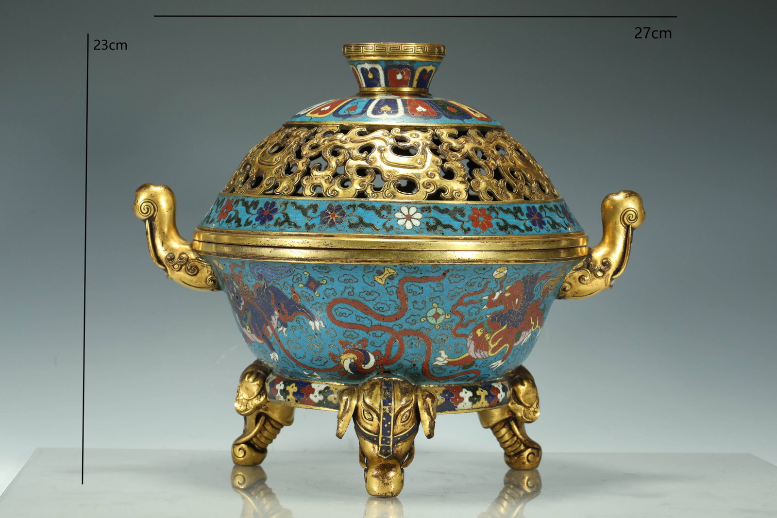 MING DYNASTY CLOISONNE INCENSE BURNER (1 of 9)