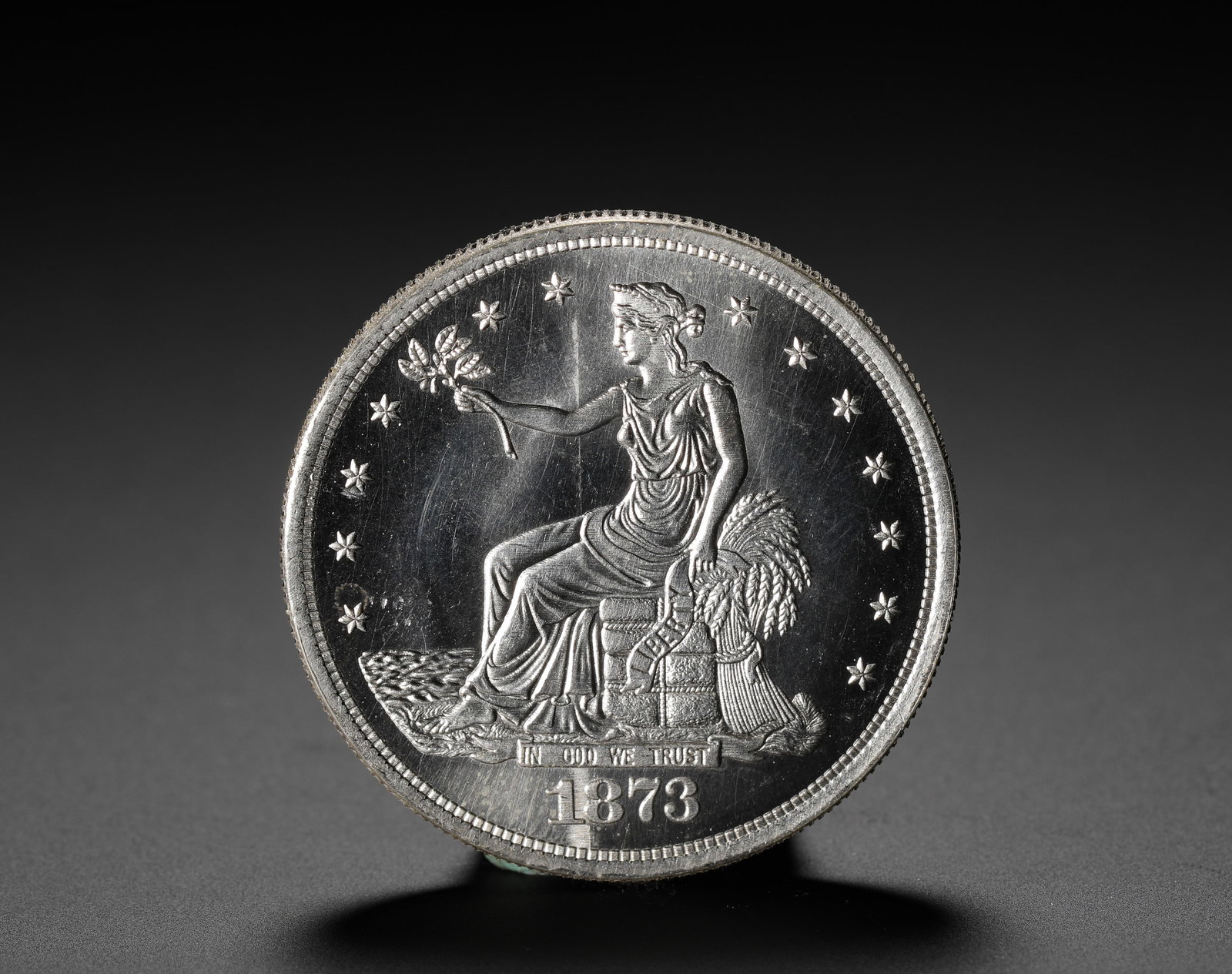 AMERICAN SILVER DOLLAR: D:3.9CM (1.54IN) WEIGHT:27G (0.06LB) A SILVER COIN ISSUED BY THE UNITED STATES SPECIFICALLY FOR EAST ASIAN TRADE MARKETS, AND THE FIRST YEAR OF THE TRADE DOLLAR SERIES, MARKING THE BEGINNING OF THE U.