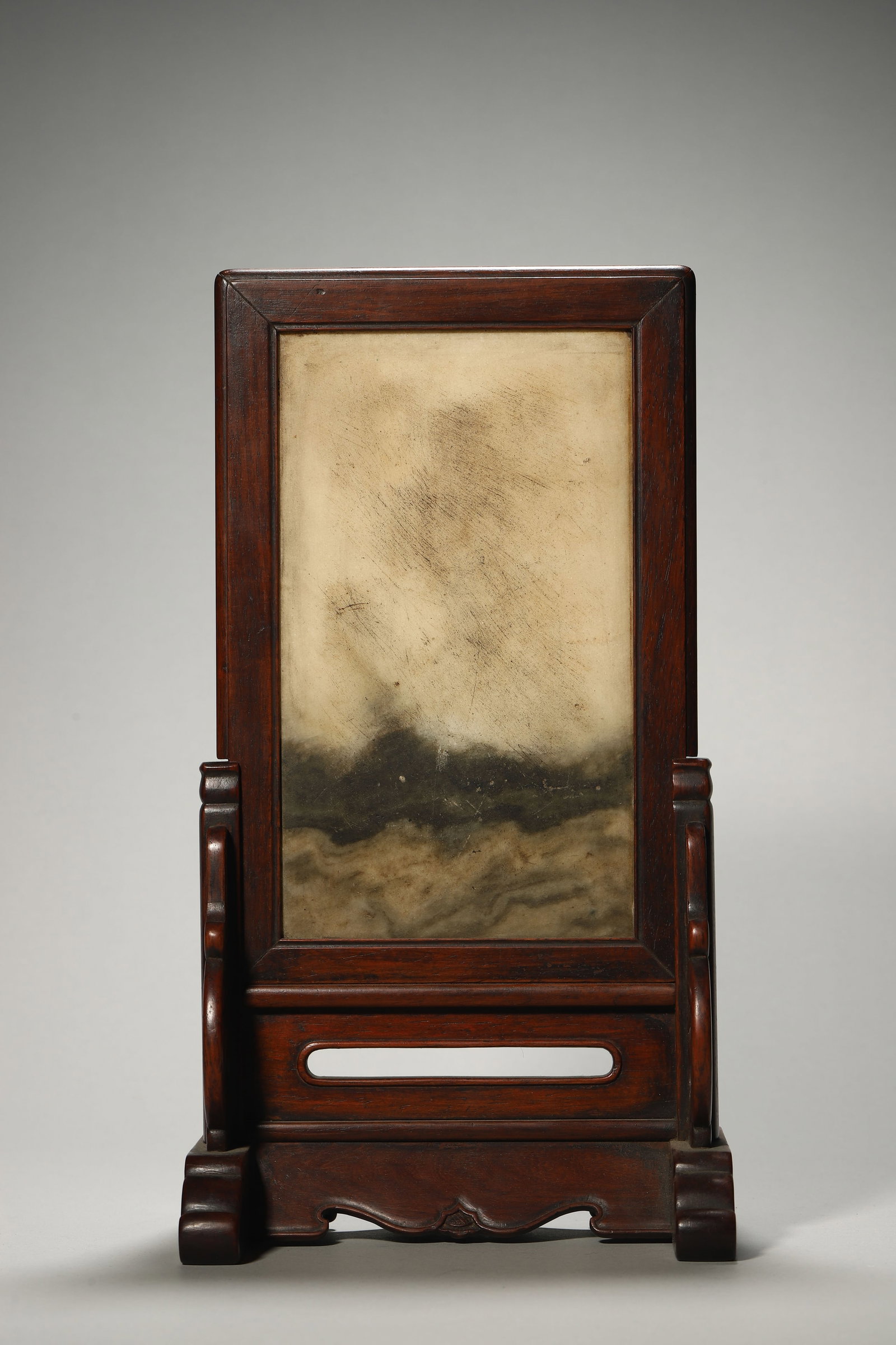 Qing Dynasty Huanghuali Wood Screen Inlaid with Marble Panels (1 of 5)