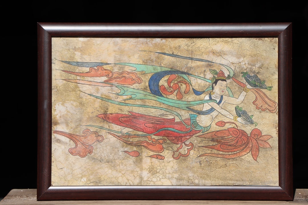 Tang Dynasty, Dunhuang Flying Apsaras Mural: 66cm x 46cm