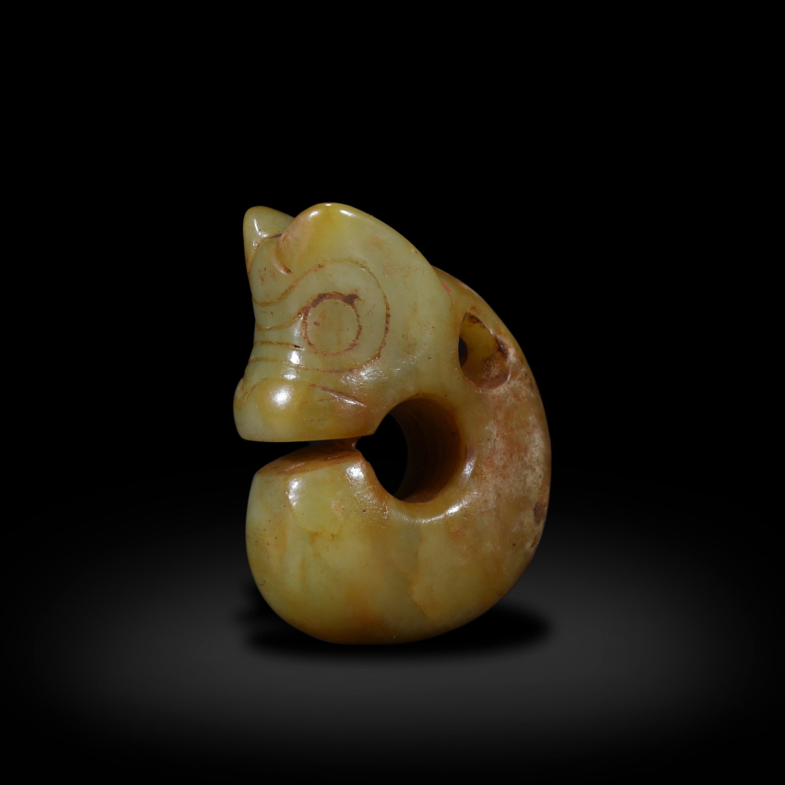 Hongshan Culture Jade pig-dragon (1 of 3)