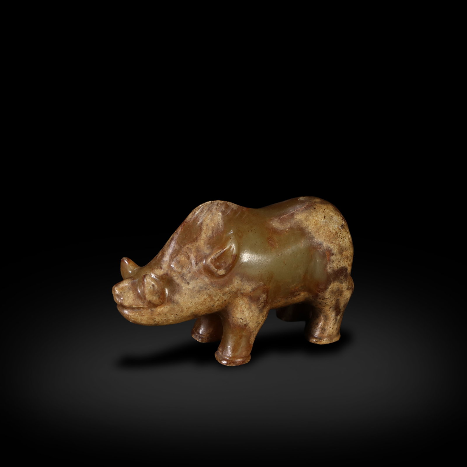 Warring States Jade Wild Boar: H:4cm W:6.5cm