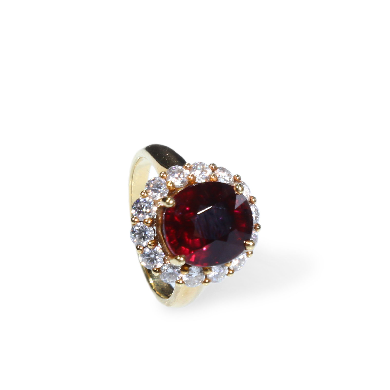 18K GOLD DIAMOND AND TOURMALINE RING (1 of 3)