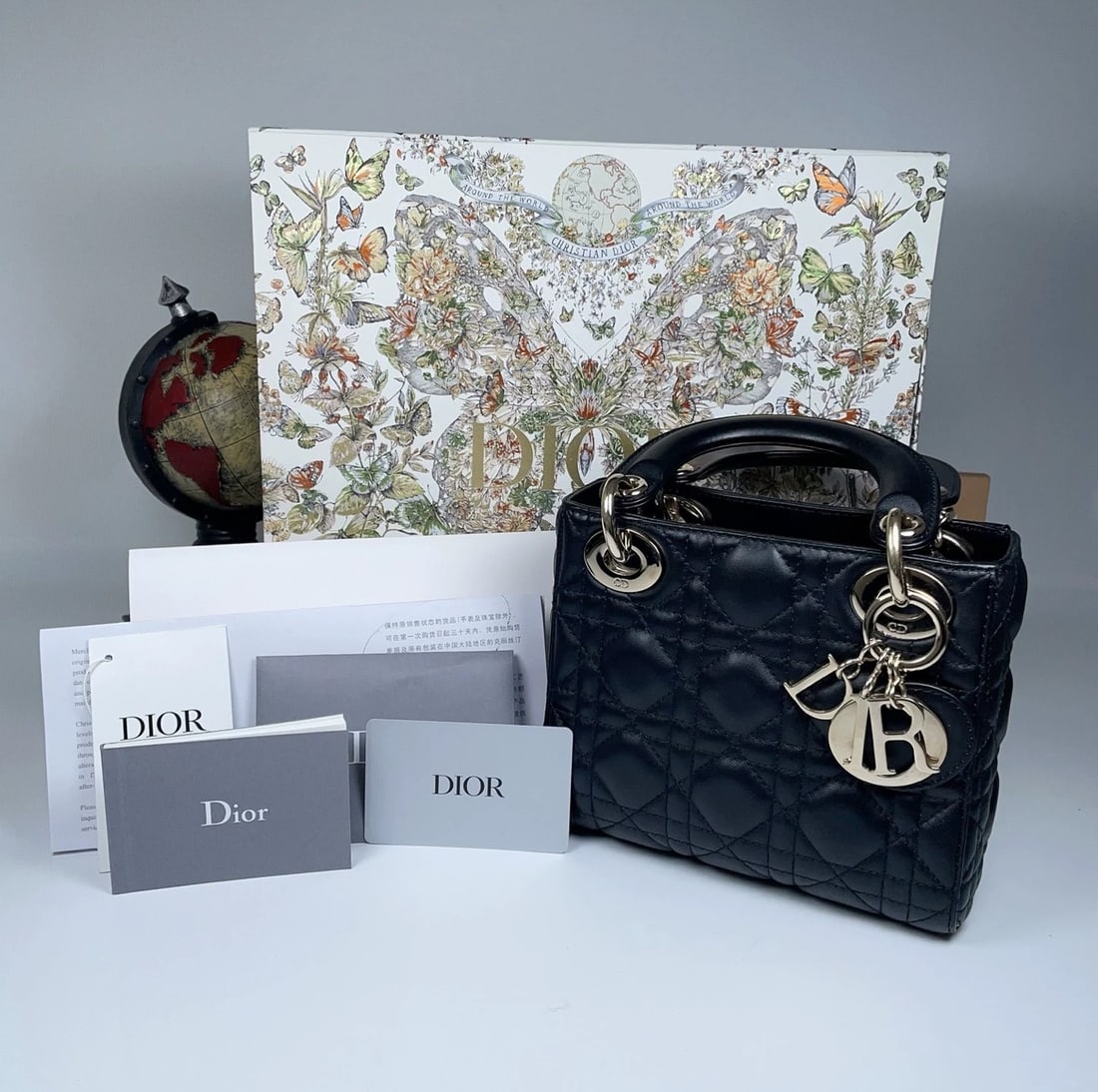 DIOR LADY DIOR SMALL CANNAGE LAMBSKIN HANDBAG: Name Dior Lady Dior Small Cannage Lambskin Handbag Dimensions