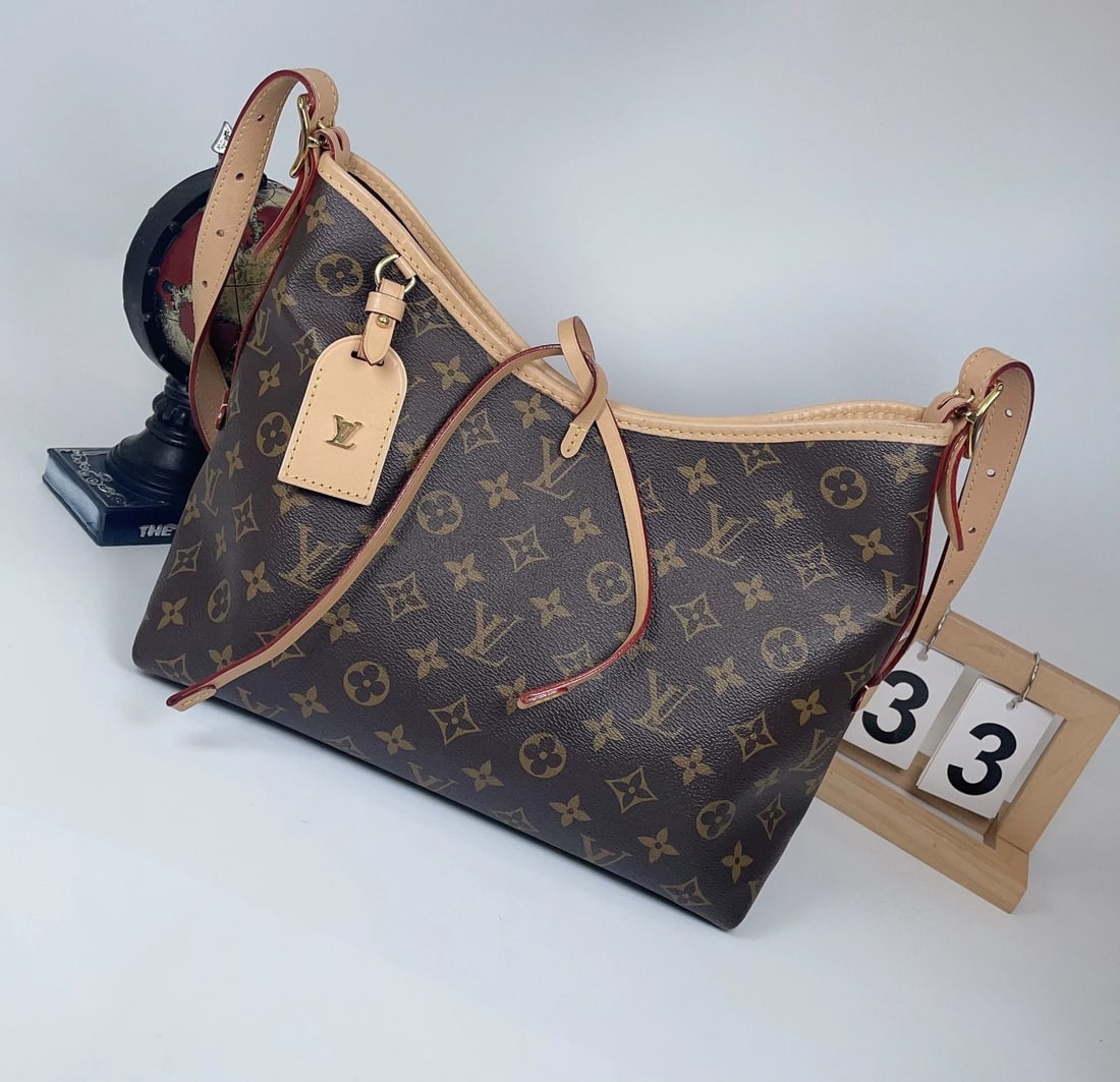 LOUIS VUITTON CARRYALL BB MONOGRAM TOTE CROSSBODY BAG: Name Louis Vuitton CarryAll BB Monogram Tote Crossbody Bag Dimensions