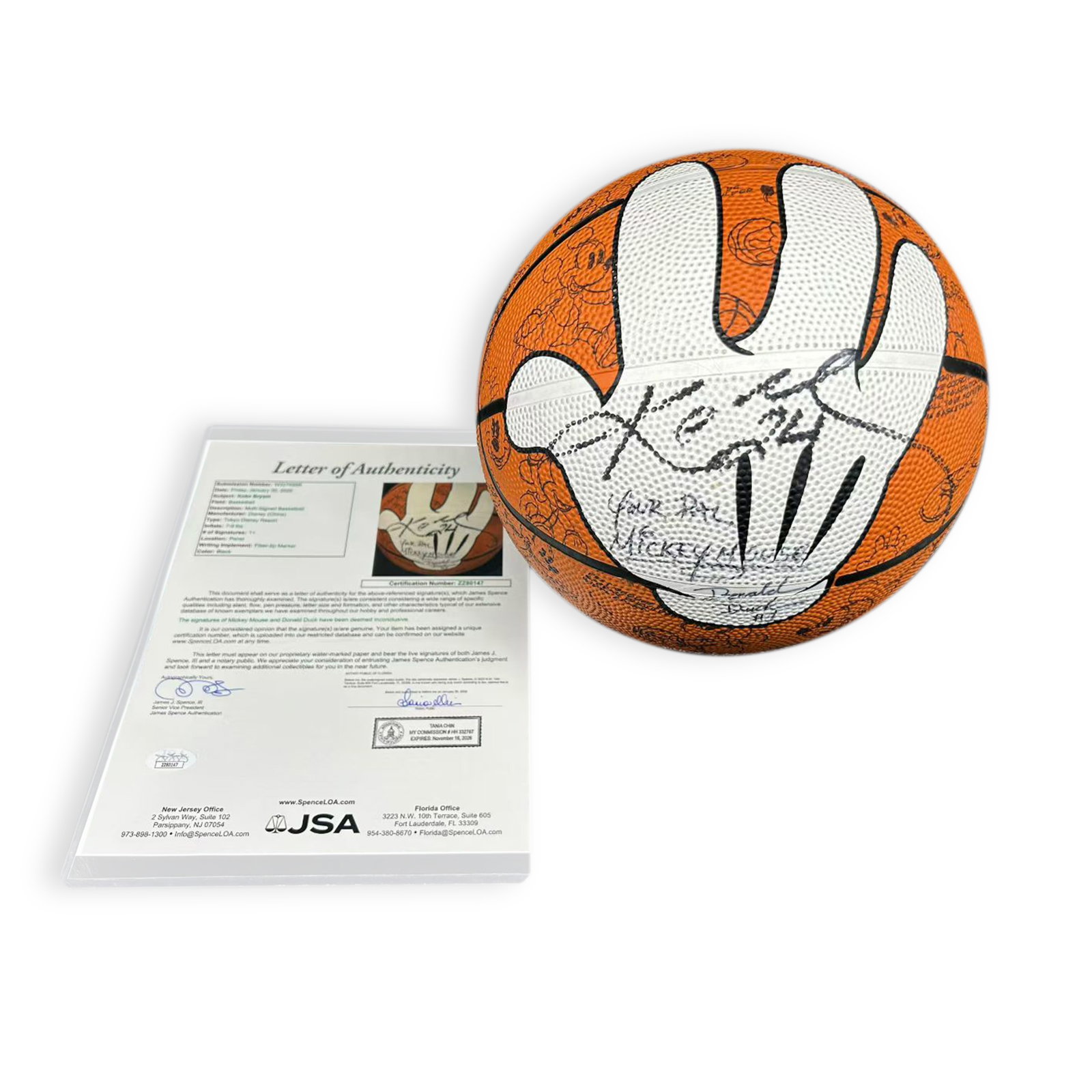 KOBE BRYANT, SIGNED BASKETBALL, TOKYO DISNEY (1 of 3)