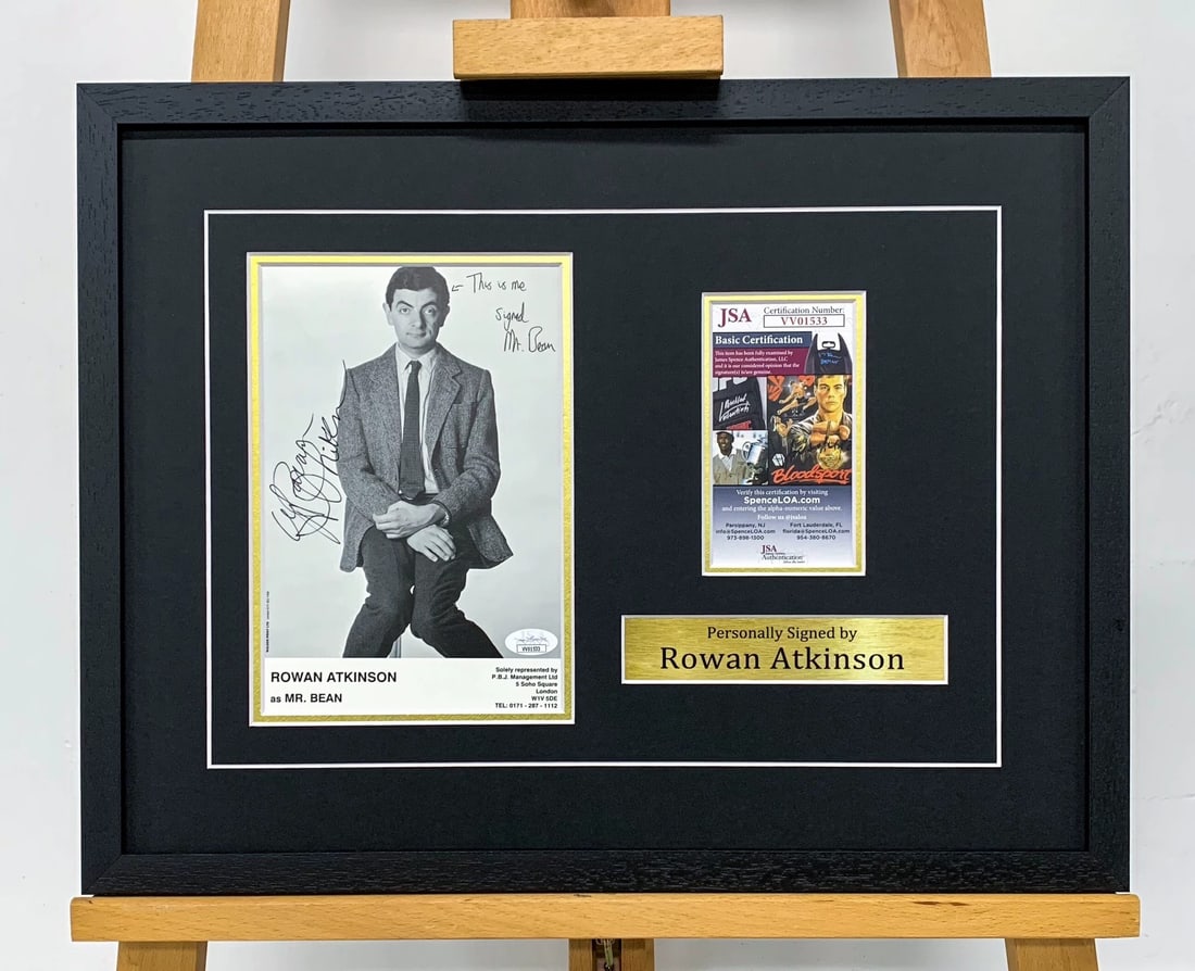 MR. BEAN AUTOGRAPHED PHOTO, JSA AUTHENTICATED: Name Mr. Bean Autographed Photo, JSA Authenticated Dimensions