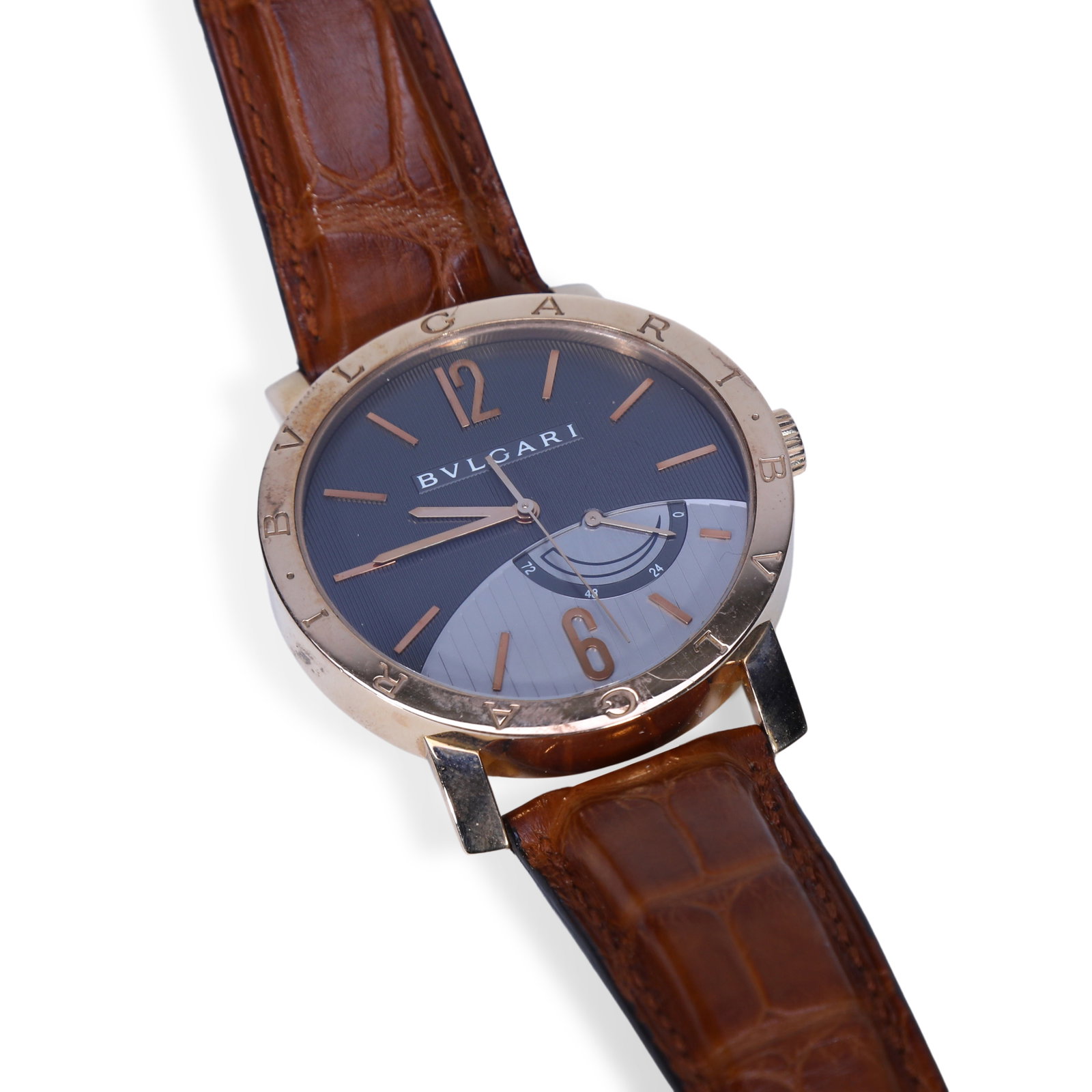 BVLGARI POWER RESERVE INDICATOR 18K ROSE GOLD WATCH (1 of 5)