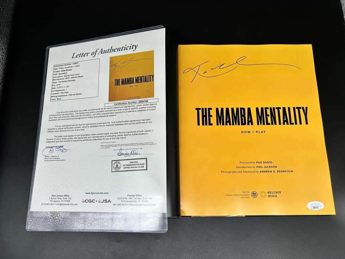 KOBE BRYANT, SIGNED AUTOBIOGRAPHY, JSA AUTHENTICATED: Name Kobe Bryant, Signed Autobiography, JSA Authenticated Dimensions