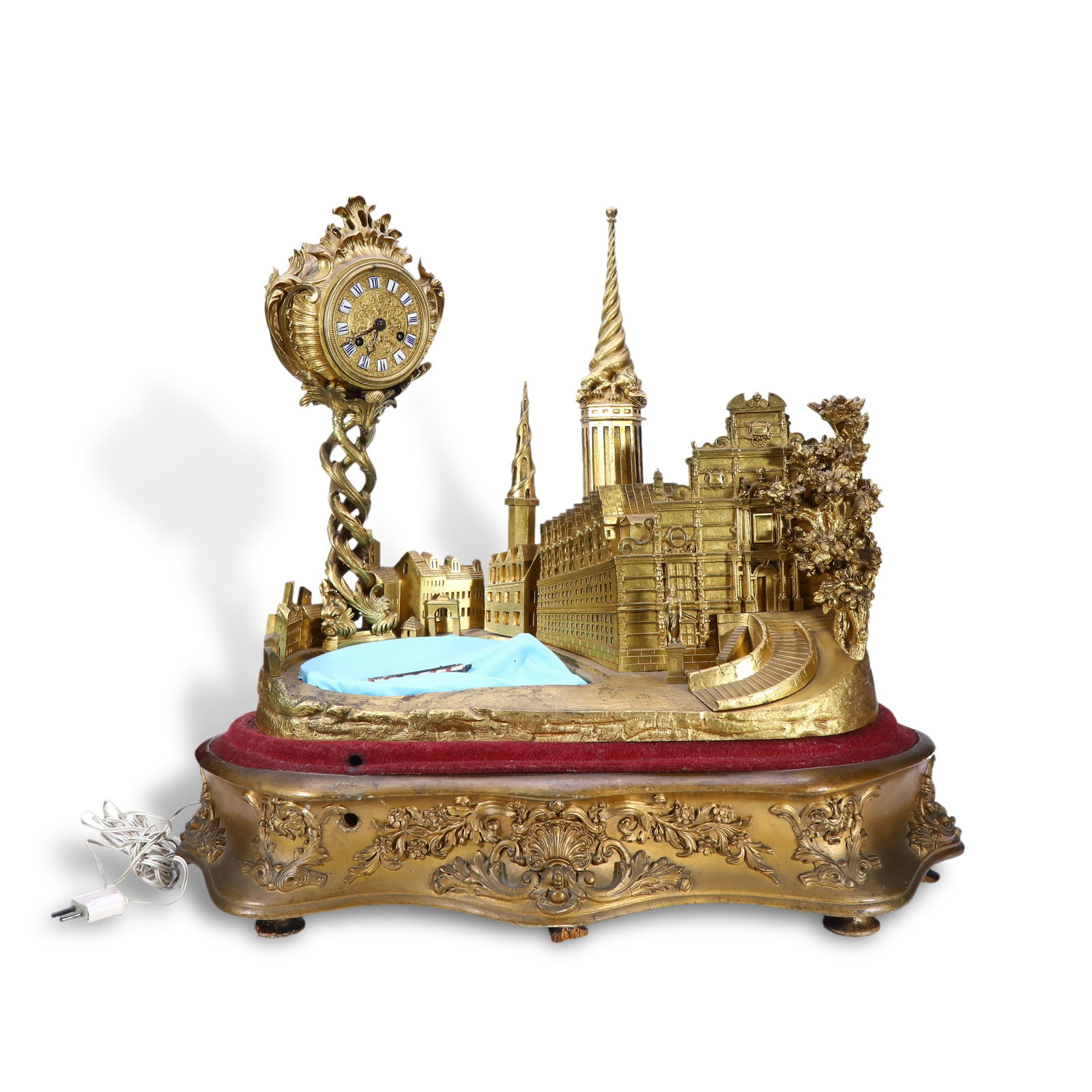 LATE 19TH CENTURY FRENCH GILT BRONZE MANTEL CLOCK (1 of 8)