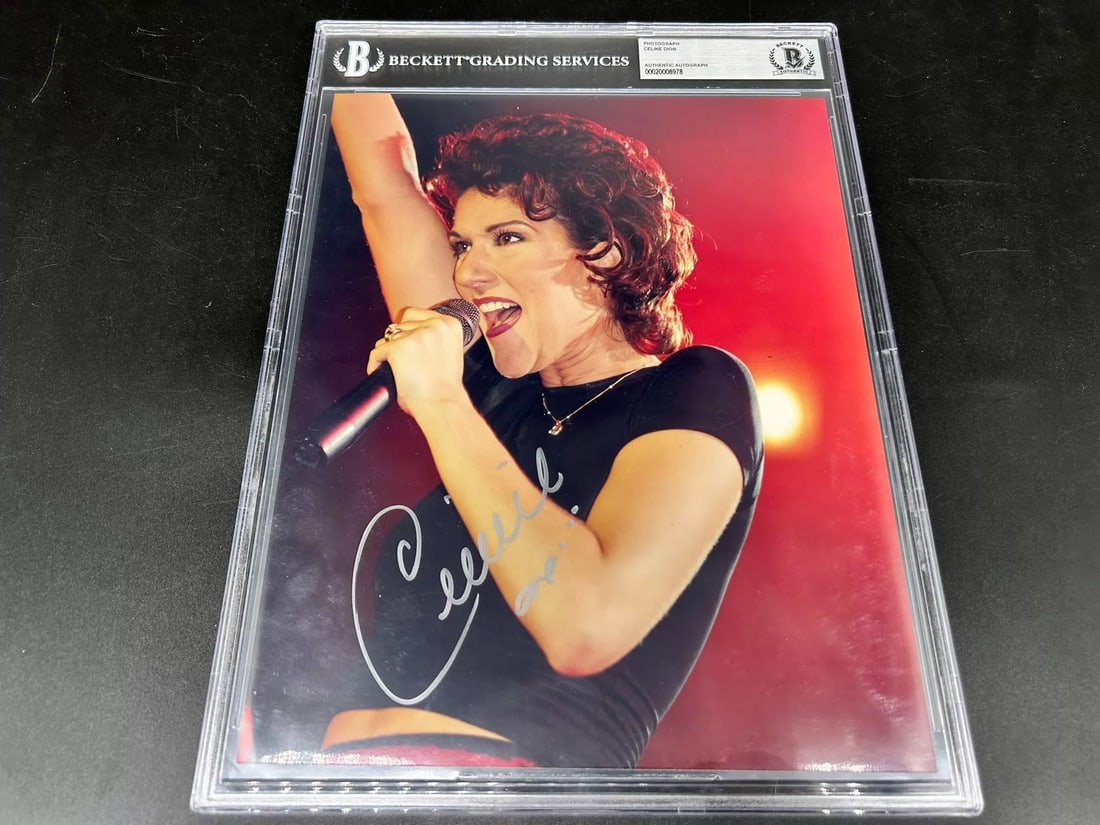 CELINE DION, SIGNED PHOTOGRAPH, BECKETT GRADED AUTOGRAPH (1 of 2)