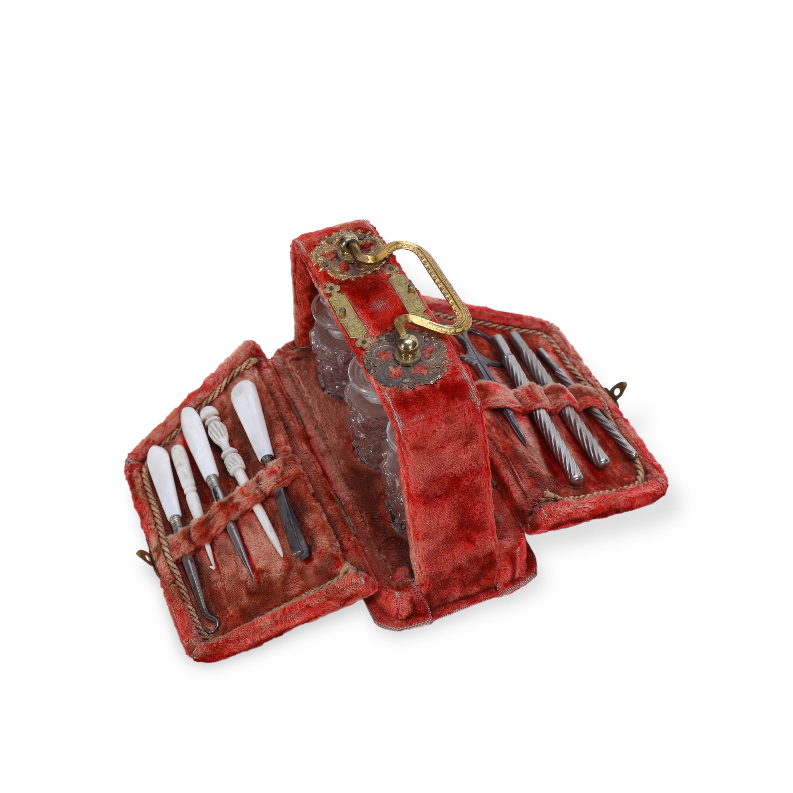 VICTORIAN ERA LADIES' SEWING AND VANITY N?CESSAIRE TRAVEL COMPANION (1 of 6)