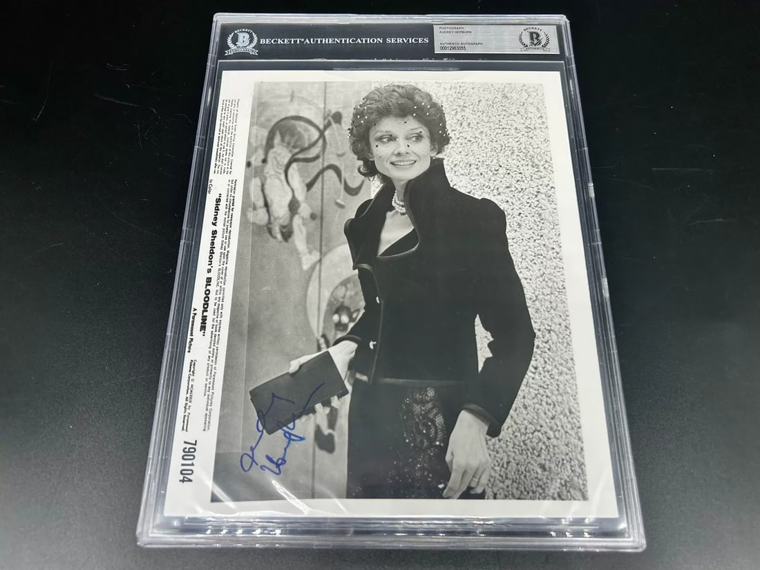 AUDREY HEPBURN, SIGNED PHOTOGRAPH, BECKETT GRADED AUTOGRAPH: Name Audrey Hepburn, Signed Photograph, Beckett Graded Autograph Dimensions